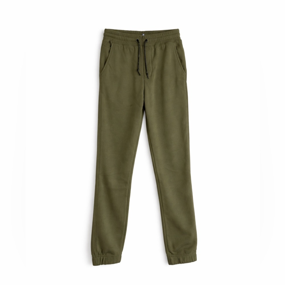 Men's Olive Green Fleece Joggers